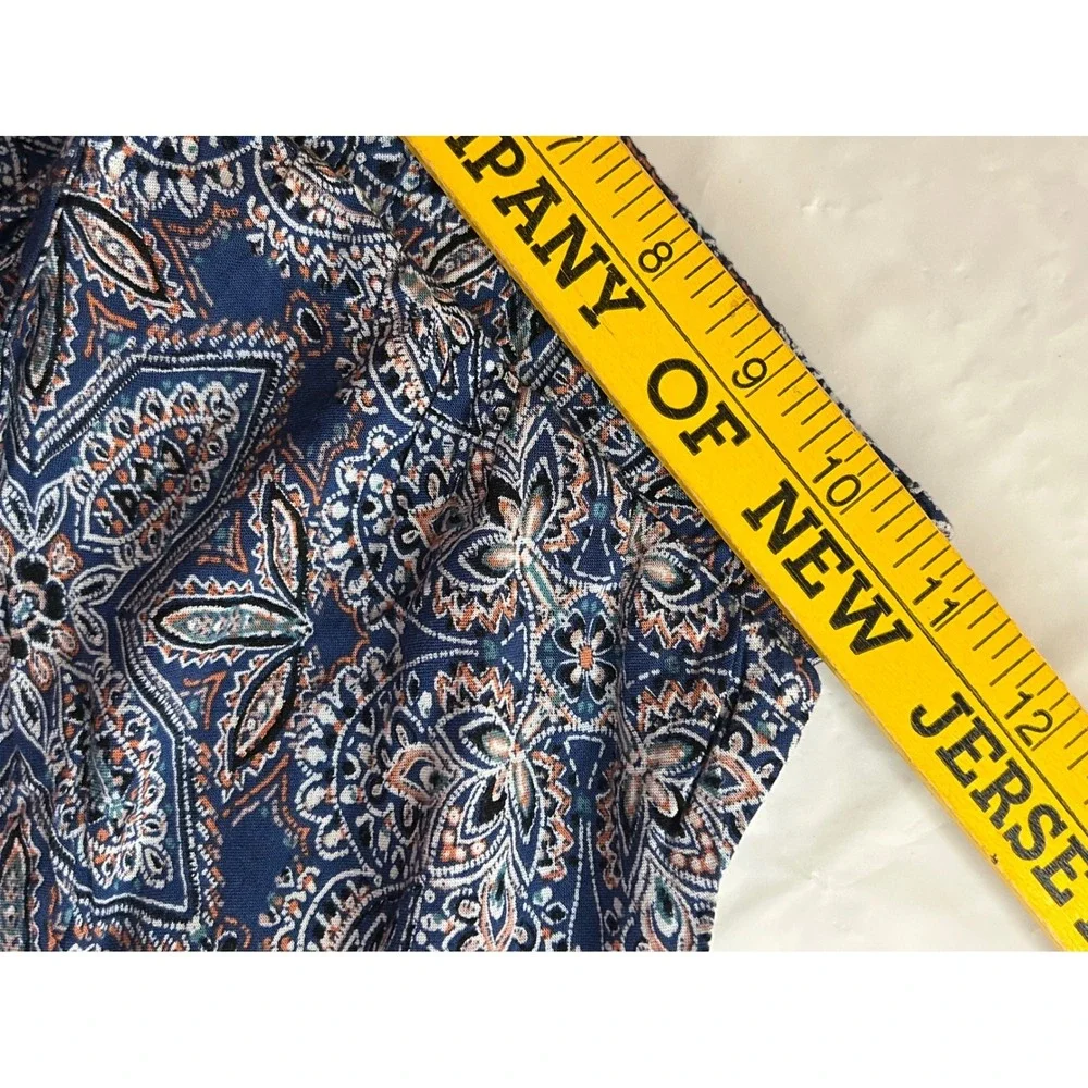 Art Class Paisley Print Flowy Tulip Hem Drawstring Waist Pants - Size S 6x girls